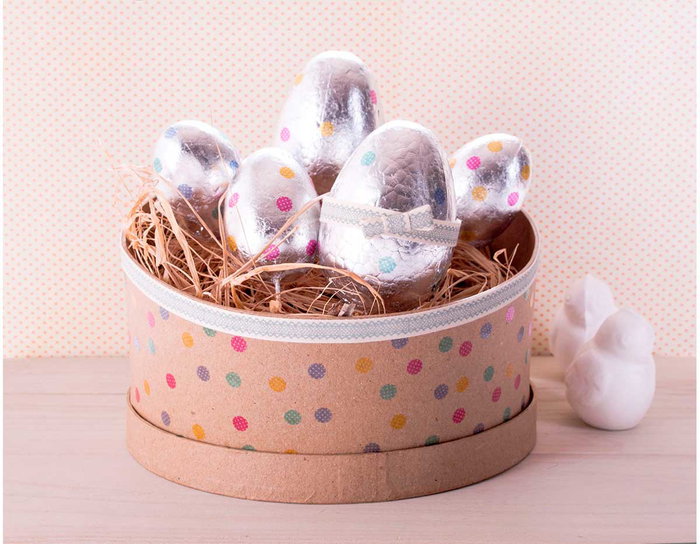Innspiro Caja papier mâché ovale 10x8x5cm