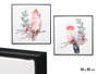 Giftdecor – Tableau sur toile encadré noir, motif oiseaux assortis, 50x50x3 cm (Set de 4)