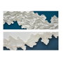 Home ESPRIT Toile Bleu Blanc Moderne 150 X 6 X 50 CM (2 Unités)