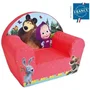 Fun House Fauteuil club enfant Masha et Michka - Housse lavable, H42xL52xP33 cm