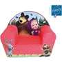 Fun House Fauteuil club enfant Masha et Michka - Housse lavable, H42xL52xP33 cm