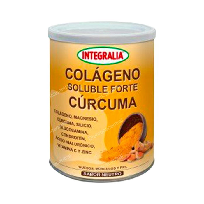 INTEGRALIA Colageno Curcuma Soluble Forte 300Gr - Complément alimentaire à base de Collagène, Curcuma, Glucosamine, Chondroïtine, Acide Hyaluronique - Boîte de 300 g INTEGRALIA Colageno Curcuma Soluble Forte 300Gr - Complément alimentaire à base de Collagène, Curcuma, Glucosamine, Chondroïtine, Acide Hyaluronique - Boîte de 300 g