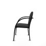 Piqueras y Crespo Chaise de bureau Hellín, Similicuir Gris foncé, Accoudoirs fixes