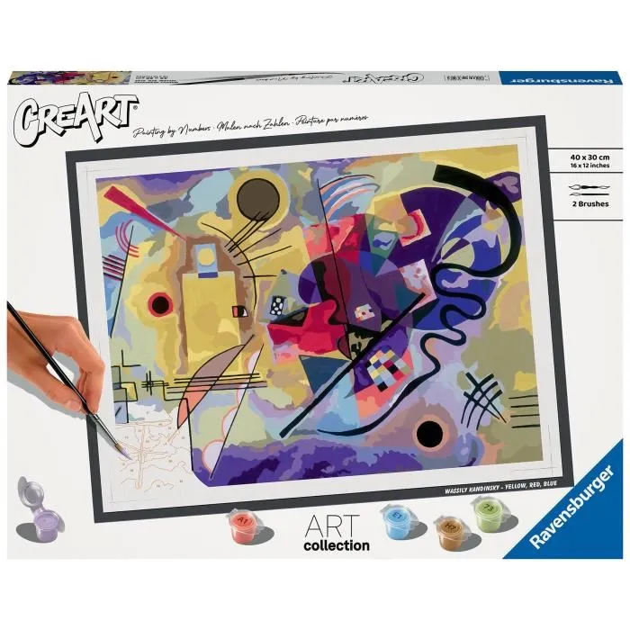 Ravensburger CreArt 23650 - Kit de peinture par numéros grand format 30x40 cm, œuvre de Kandinsky, pour adultes et enfants dès 12 ans Ravensburger CreArt 23650 - Kit de peinture par numéros grand format 30x40 cm, œuvre de Kandinsky, pour adultes et enfants dès 12 ans