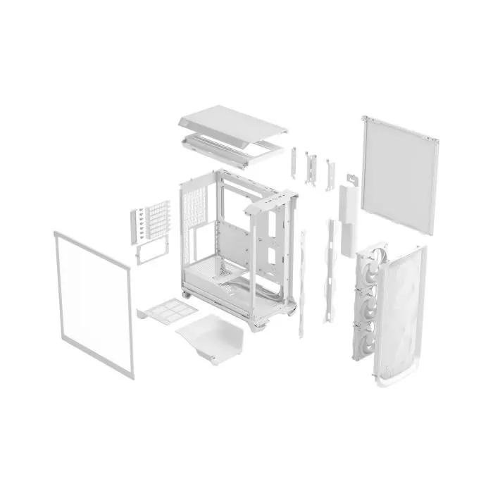 Fractal Design Meshify 3 TG Boîtier PC E-ATX Blanc avec 3 Ventilateurs et Port USB Type-C 20 Gbps Fractal Design Meshify 3 TG Boîtier PC E-ATX Blanc avec 3 Ventilateurs et Port USB Type-C 20 Gbps