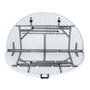 Edm Table ronde pliante 180x74 cm, blanc, en plastique haute densité et acier