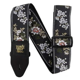Ernie Ball Sangle Jacquard White Blossom pour Guitare et Basse