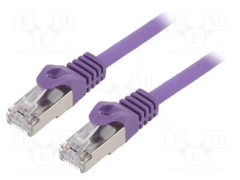 GEMBIRD Cordon de raccordement Cat 6 F/UTP violet 0,25 m RJ45