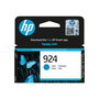 HP Cartouche d'encre No 924 Cyan 4K0U3NE - Cartouche OEM Cyan pour imprimantes HP