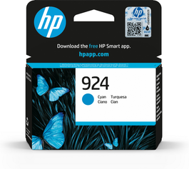 HP Encre 924 4K0U3NE Cyan - Cartouche d'encre cyan pour imprimante HP