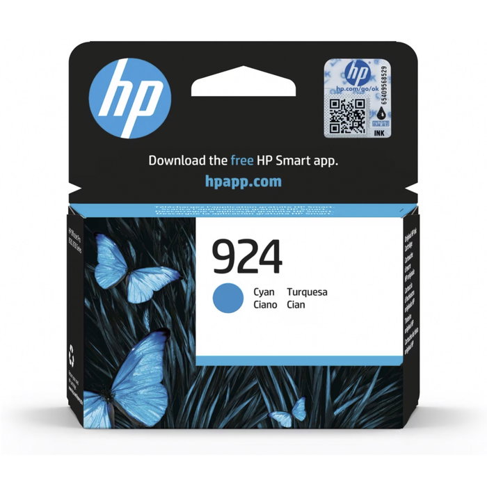 HP Cartouche d'encre 924 Cyan (4K0U3NE) HP Cartouche d'encre 924 Cyan (4K0U3NE)