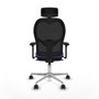 Piqueras y Crespo Chaise de Bureau avec Appui-tête Jorquera 3D086N2 Bleu clair