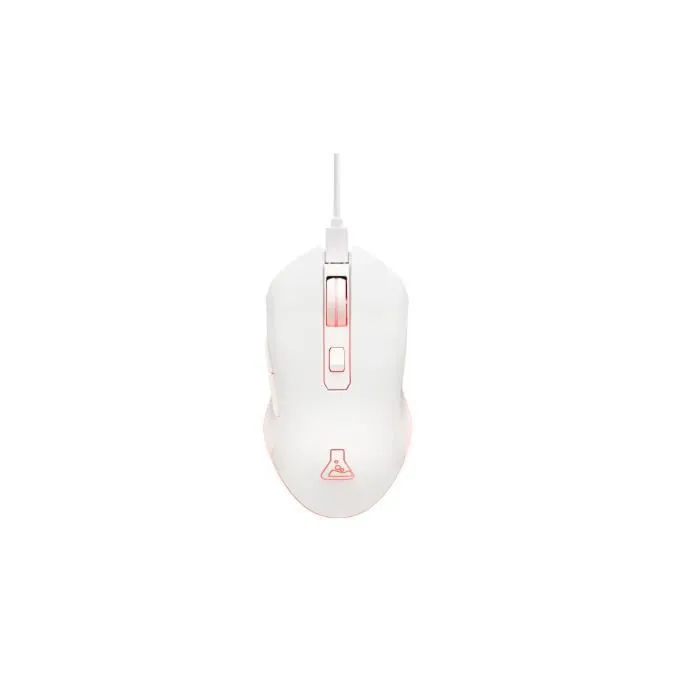 The G-Lab Souris Gamer Sans Fil Kult Helium, RGB, Bluetooth/2.4Ghz, 6400 DPI, 6 Boutons, Ergonomique, Blanc