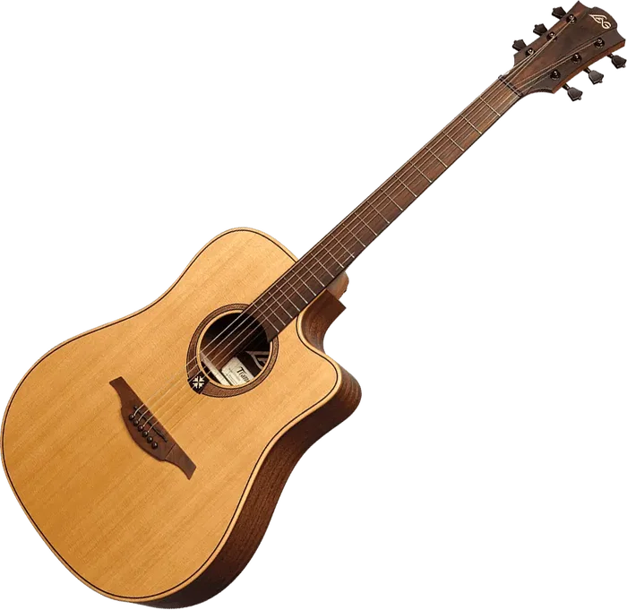 LAG Guitare Acoustique Dreadnought Cutaway Tramontane 170 A/E - Naturel