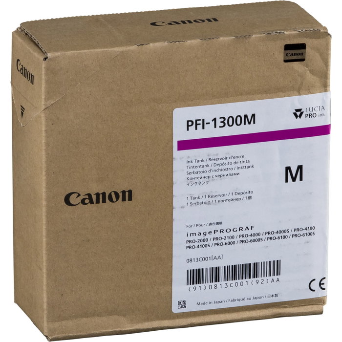 Canon PFI-1300 Cartouche d'encre magenta 330 ml Canon PFI-1300 Cartouche d'encre magenta 330 ml