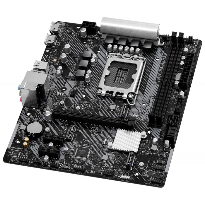 ASRock B760M-H/M.2 Carte mère micro ATX Socket Intel LGA1700 DDR5 128 Go PCIe 4.0 M.2 HDMI 2.1 2.5GbE ASRock B760M-H/M.2 Carte mère micro ATX Socket Intel LGA1700 DDR5 128 Go PCIe 4.0 M.2 HDMI 2.1 2.5GbE