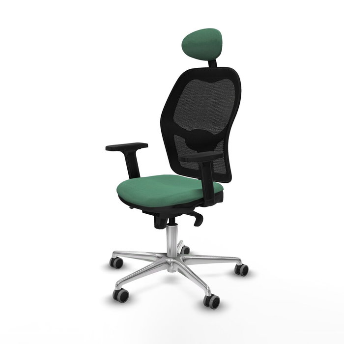 Piqueras y Crespo Chaise de Bureau avec Appui-tête Jorquera 2D086G1 Vert émeraude
