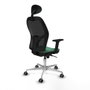 Piqueras y Crespo Chaise de Bureau avec Appui-tête Jorquera 2D086G1 Vert émeraude