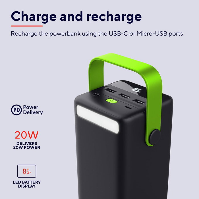 Powerbank Trust Redoh XXL Noir