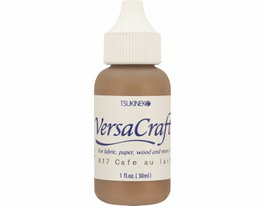 Tsukineko Encre textile VERSACRAFT Marron Cafe au lait, 30ml