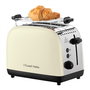 Russell Hobbs 26551-56 Tostador Colours Plus Crème - Grille-pain 2 Fentes Large avec Réglage Browning, Fonction Pain Surgelé, Caliente-brioches et Plateau Crumbs Amovible