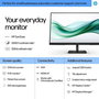 HP 324pv - Moniteur 23.8 pouces / 60.5 cm FHD, Écran PC 100 Hz, HP Eye Ease, Bords Fins, Noir
