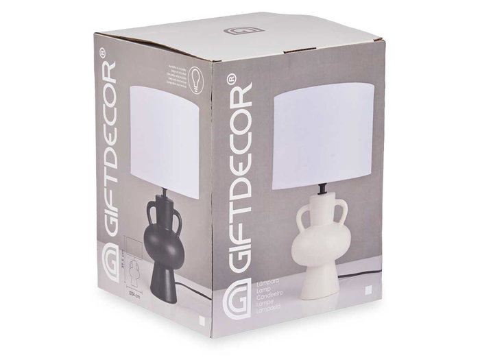 Giftdecor Lampe Vase Noire Céramique 24 x 39.7 x 24 cm, Lampe Jarron Décorative (Set de 4) Giftdecor Lampe Vase Noire Céramique 24 x 39.7 x 24 cm, Lampe Jarron Décorative (Set de 4)