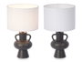 Giftdecor Lampe Vase Noire Céramique 24 x 39.7 x 24 cm, Lampe Jarron Décorative (Set de 4)