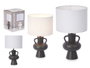 Giftdecor Lampe Vase Noire Céramique 24 x 39.7 x 24 cm, Lampe Jarron Décorative (Set de 4)