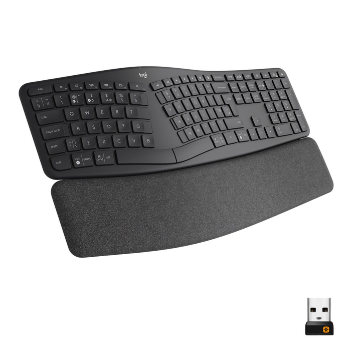Logitech ERGO K860 Clavier Ergonomique sans fil, QWERTY US International, Graphite Logitech ERGO K860 Clavier Ergonomique sans fil, QWERTY US International, Graphite