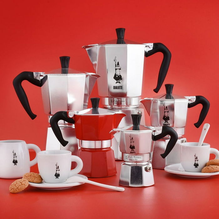 Bialetti Moka Express - Cafetière italienne Inox 18 tasses (810 ml) - Tous feux sauf induction - 810 ml