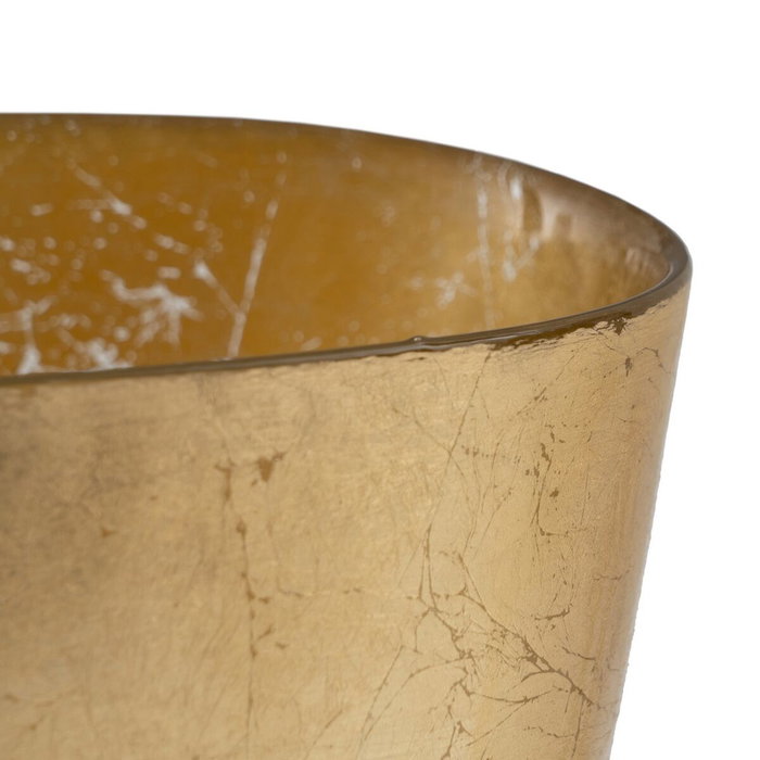 Centre de Table Doré verre 23,5 x 14 cm 23,5 x 14 x 24 cm