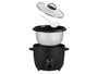 ARGON Olla Arrocera Électrique Noir Mat 1,8L 700W 32x26,5x28 cm Métal Plastique Verre (Set de 4)