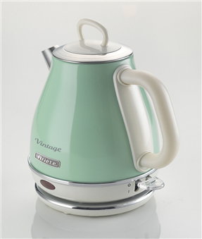 Ariete 2868/04 - Bouilloire Vintage 1L Verte avec Filtre Métallique, Asa Ergonomique Soft Touch et Arrêt Automatique