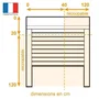 France Combi - Volet roulant PVC à sangle manuelle, Blanc, recoupable H120 x L100 cm, isolation thermique et phonique, kit à assembler