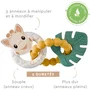 Sophie La Girafe - Tropic'Anneaux - Anneaux de dentition pour bébé - 3 anneaux aux textures variées - Caoutchouc naturel - Soulagement des gencives