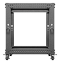 Lanberg Armario Abierto Rack 19 Pouces 12U pour Serveur Réseau Telecom, Noir, 600 kg