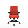 Piqueras Y Crespo Silla Albacete confidente, Orange foncé, Mécanisme Sincro, Bras 1D, Roues 65mm