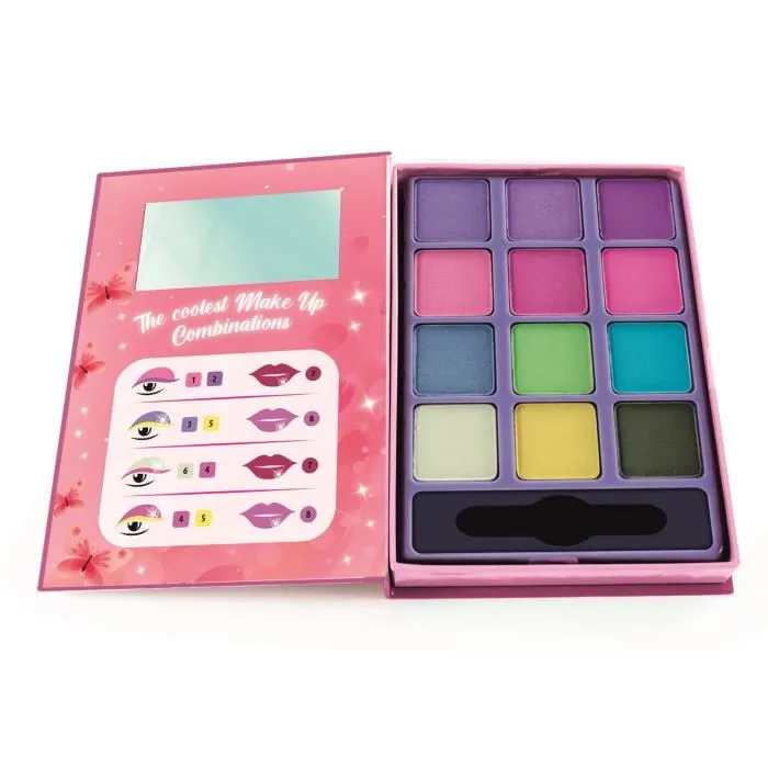 Clementoni - Palette de maquillage Crazy Chic pour filles à partir de 3 ans - Fards à paupières et gloss avec applicateurs - Design tendance et professionnel Clementoni - Palette de maquillage Crazy Chic pour filles à partir de 3 ans - Fards à paupières et gloss avec applicateurs - Design tendance et professionnel