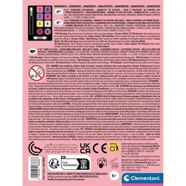 Clementoni - Palette de maquillage Crazy Chic pour filles à partir de 3 ans - Fards à paupières et gloss avec applicateurs - Design tendance et professionnel