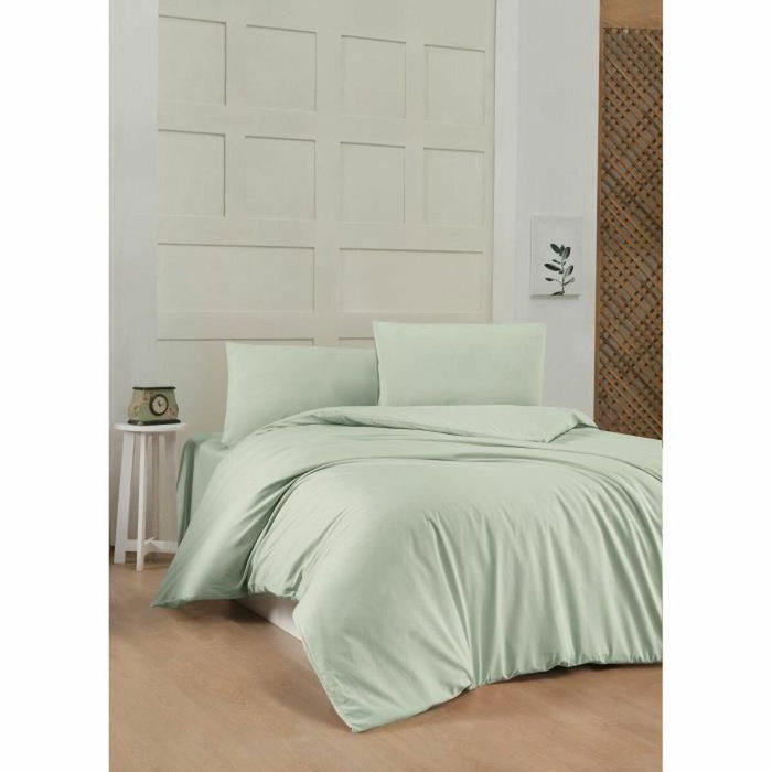 Parure de couette Vert Lit king size 3 Pièces