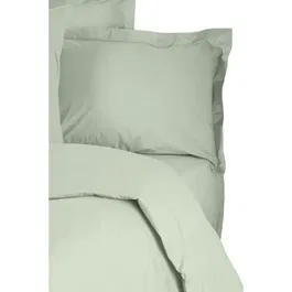 Forme Parure de Lit King 1 Housse de Couette 240 x 220 cm + 2 Taies d'Oreiller 60 x 60 cm en Coton Renforcé 155 Fils, Vert Clair