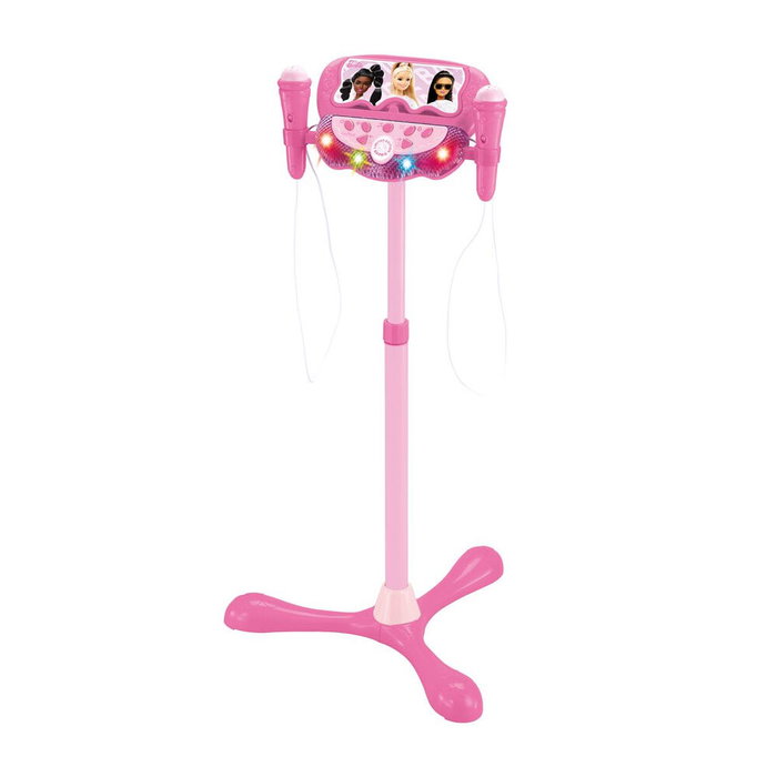 Lexibook Microphone Barbie sur pied ajustable lumineux avec enceinte et 2 micros Lexibook Microphone Barbie sur pied ajustable lumineux avec enceinte et 2 micros