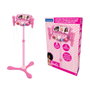 Lexibook Microphone Barbie sur pied ajustable lumineux avec enceinte et 2 micros