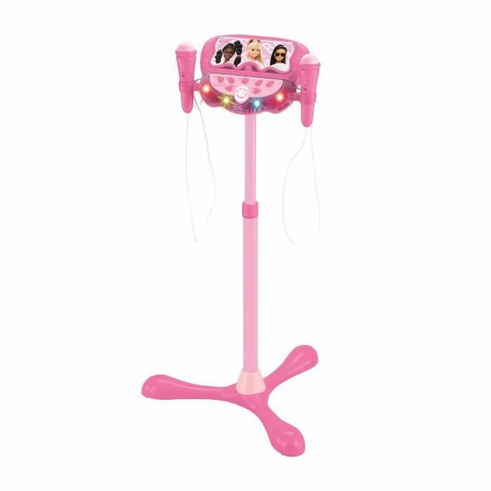 Lexibook Microphone Barbie sur pied ajustable lumineux avec enceinte et 2 micros Lexibook Microphone Barbie sur pied ajustable lumineux avec enceinte et 2 micros