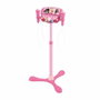 Lexibook Microphone Barbie sur pied ajustable lumineux avec enceinte et 2 micros
