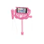 Lexibook Microphone Barbie sur Pied Ajustable Lumineux 60-95 cm, avec 2 Micros, Enceinte Bluetooth, Effets Vocaux et Lumineux, Entrée AUX et Support Téléphone