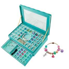 TACHAN Joyero Deluxe - Coffret à bijoux pour enfant avec 70 accessoires, 5 colliers et 5 bracelets à décorer - À partir de 5 ans