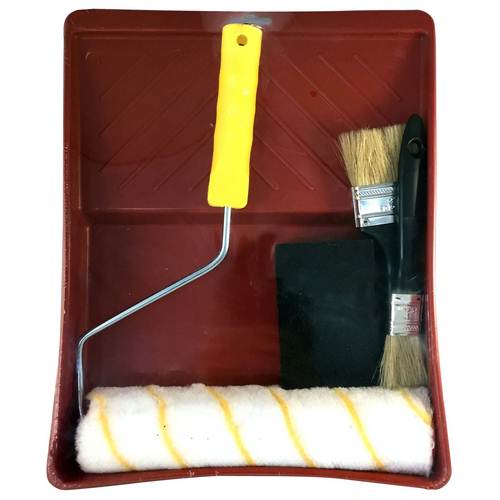 Burcasa Kit de peinture avec rouleau 220 mm, paletine 25-50 mm et taco abrasif Burcasa Kit de peinture avec rouleau 220 mm, paletine 25-50 mm et taco abrasif