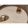 BigBuy Home Table basse MOIRA Ronde Effet marbre travertin